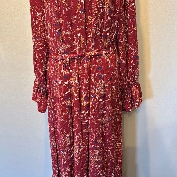 Elegant polyester Floral Long Sleeve maxi Dress NWT XXL - Picture 3 of 16